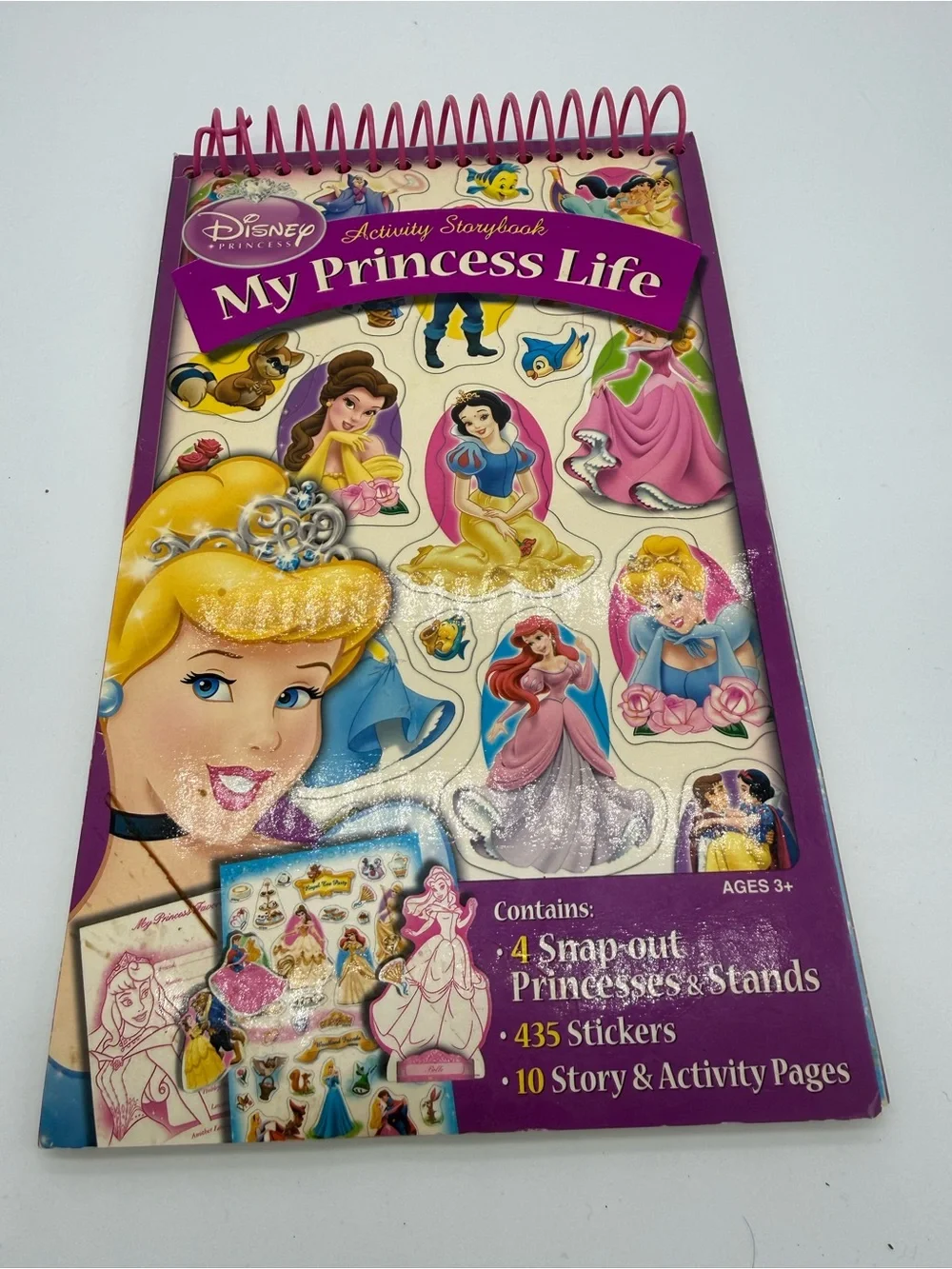 Disney My Princess Life Activity Storybook w/ 435 Stickers 4 Snap-Outs New Book